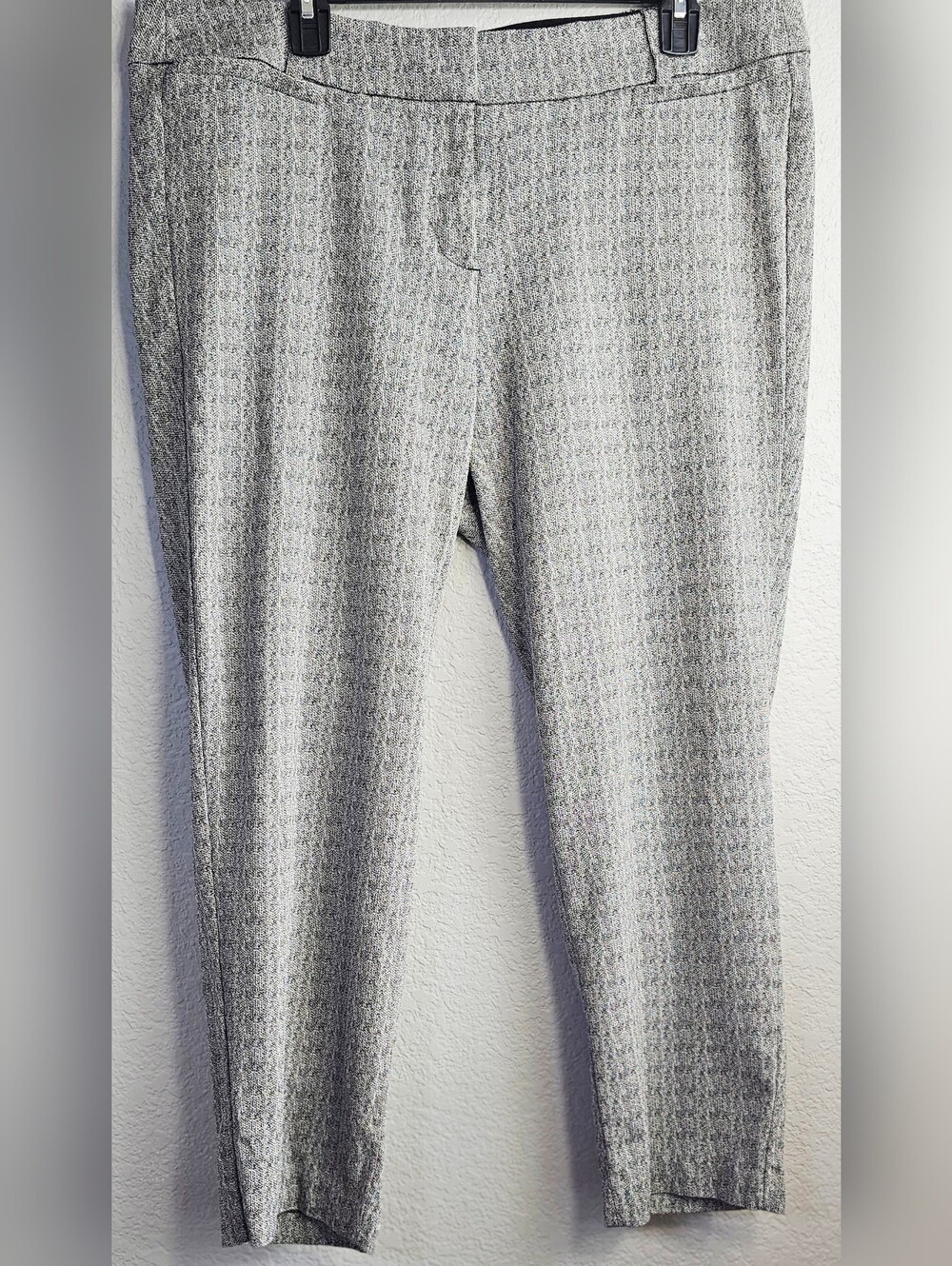 Lane Bryant 18R Gray Textured Career Dress Pants Stretch Plus Size